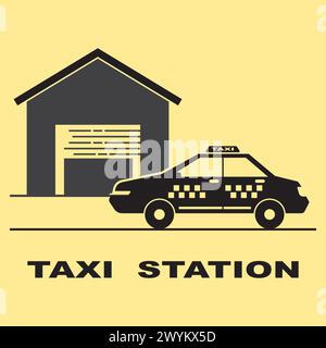 Logo d'icône de taxi, illustration de conception vectorielle Illustration de Vecteur