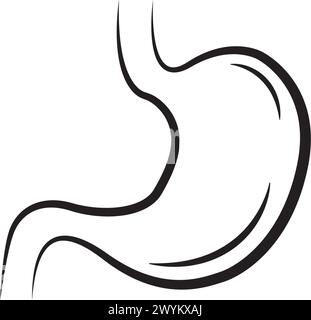 conception d'illustration vectorielle de concept d'icône de soin de l'estomac Illustration de Vecteur