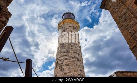 Phare El Morro dans la forteresse, la Havane, Cuba Banque D'Images