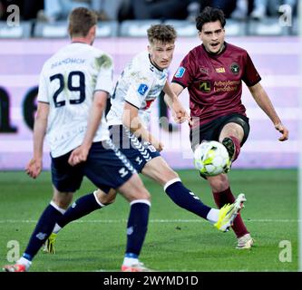 Aral Simsir du FC Midtjylland dans le match de Superliga 3F entre AGF et FC Midtjylland au Ceres Park à Aarhus, dimanche 7 mars 2024. (Photo : Henning Bagger/Ritzau Scanpix) Banque D'Images