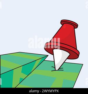 Icône d'épingle d'emplacement navigation vectorielle cartes GPS icônes vectorielles emplacement GPS icône d'illustration vectorielle carte navigation GPS Illustration de Vecteur