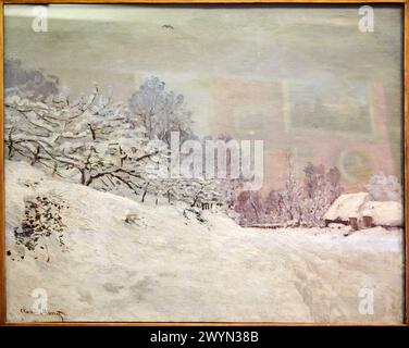 'Environs de Honfleur, neige', Claude-oscar Monet (1840-1926), Musée du Louvre, Paris, France, Europe. Banque D'Images