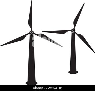 Illustration vectorielle du logo Windmill. Illustration de Vecteur