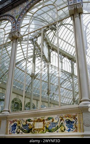 Crystal Palace (1886-87), Parque del Buen Retiro. Madrid. Espagne. Banque D'Images