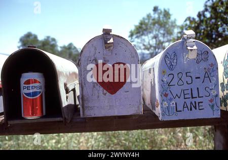 Diverses boîtes aux lettres aux États-Unis Banque D'Images