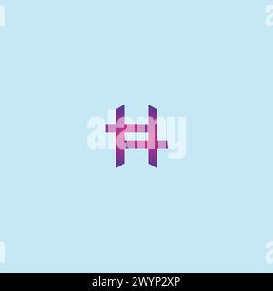 Logo de couleur dégradé, modèle de logo h lettre, lettre h lettre de logo d'identité de marque d'entreprise, lettre h initiale de couleur dégradé Illustration de Vecteur