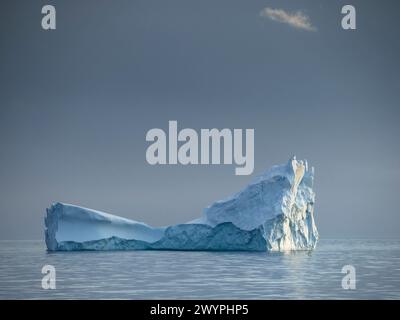 Iceberg dans le détroit d'Orléans au large de la côte Davis de la péninsule Antarctique. Banque D'Images