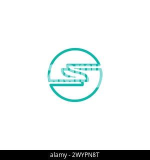 Logo SS Line. Lettre S logo conception initiale Illustration de Vecteur