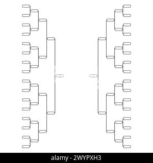 Ensemble de Bracket sport Tournament, signe d'événement d'élimination vide, illustration du vecteur de match de jeu . Illustration de Vecteur