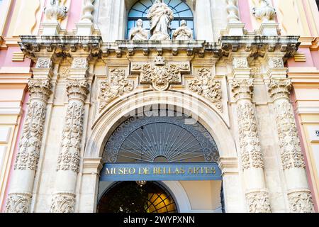 Extérieur orné du Musée des Beaux-Arts de Séville, Séville, Espagne Banque D'Images