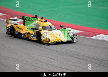 Barcelone, Espagne. 08 avril 2024. Deuxième jour - Prologue European LeMans Series circuit de Catalunya #43 INTER EUROPOL COMPETITION, LMP2, ORECA 07 - Gibson, Sebastian ALVAREZ (MEX)/Vladislav LOMKO (FRA)/Tom DILLMANN (FRA) ( Credit : Rob Gray/Alamy Live News Banque D'Images