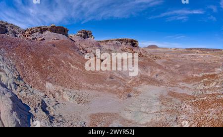 Falaises en ruine de Hamilili point à Petrified Forest AZ Banque D'Images