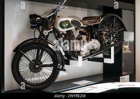 Varsovie, Pologne - 19 mars 2024. Exposition de motos classiques au musée Banque D'Images