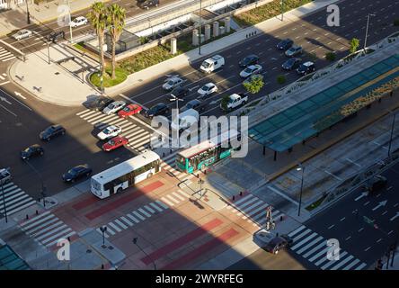 Avenida 9 de Julio. Buenos Aires. Argentine. Banque D'Images