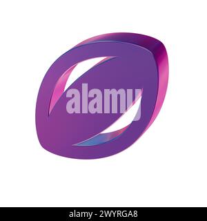 Belles illustrations abstraites icônes de symbole Blue Sports Rugby Banque D'Images