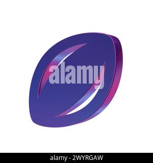 Belles illustrations abstraites icônes de symbole Blue Sports Rugby Banque D'Images