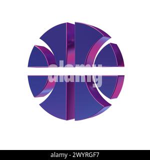 Belles illustrations abstraites icônes Blue Sports Basketball Banque D'Images