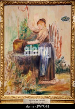 Jeune femme au puits, 1886, Pierre Auguste Renoir, Musée d'Art moderne, Troyes, région Champagne-Ardenne, Département de l'aube, France, Europe Banque D'Images