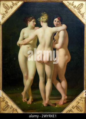 « Les trois grâces », 1793-1794, Jean-Baptiste Regnault, Musée du Louvre, Paris, France, Europe Banque D'Images