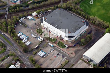 Vue aérienne de l'Utilita Arena Sheffield Banque D'Images