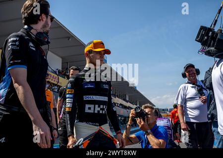 Suzuka, Japon, 07 avril, Lando Norris, du Royaume-Uni, concourt pour McLaren F1. Jour de la course, manche 04 du championnat de formule 1 2024. Crédit : Michael Potts/Alamy Live News Banque D'Images