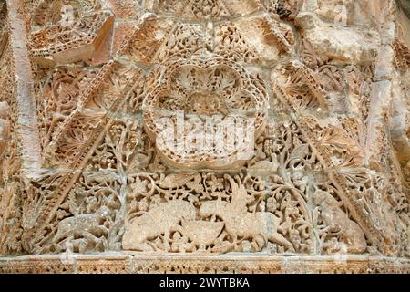 Palais de Mshatta, jordaniens, Musée de Pergame, Berlin, Allemagne. Banque D'Images