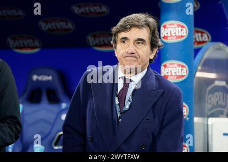 Empoli, Italie. 06 avril 2024. Le président de Torino Urbano Cairo lors du match de football Serie A entre Empoli et Torino au stade Castellani à Empoli, centre de l'Italie - samedi 06 avril 2024. Sport - Soccer . (Photo de Marco Bucco/Lapresse) crédit : LaPresse/Alamy Live News Banque D'Images