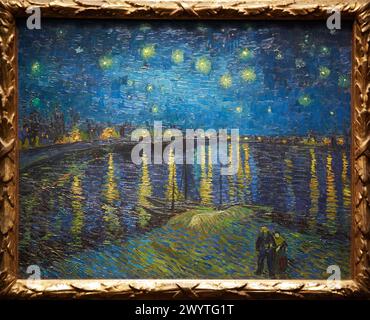 La nuit étoilée, 1888, Vincent Van Gogh (1853-1890). Musée d'Orsay. Musée d'Orsay. Paris. France. Banque D'Images