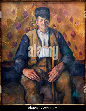 Paysan assis, 1900-1904, Paul Cézanne, 1839-1906, Musée d'Orsay, Paris, France, Europe Banque D'Images