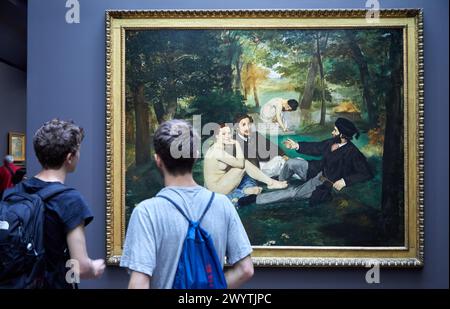 'Le déjeuner sur l'herbe' dit aussi 'le bain, puis la partie carrée', 1863, Édouard Manet (1832-1883), Musée d'Orsay, Paris, France, Europe Banque D'Images