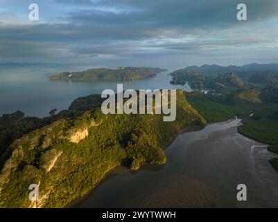 Vue aérienne de Pulau Langkawi, Kedah, Malaisie, Asie Banque D'Images