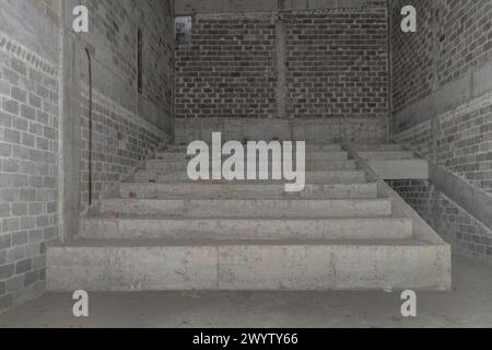 Un intérieur de cinéma brut inachevé Banque D'Images