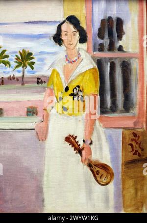 Femme à la mandoline, Henri Matisse (1869-1954), Musée de L'Orangerie, Tuileries, Paris, France. Banque D'Images