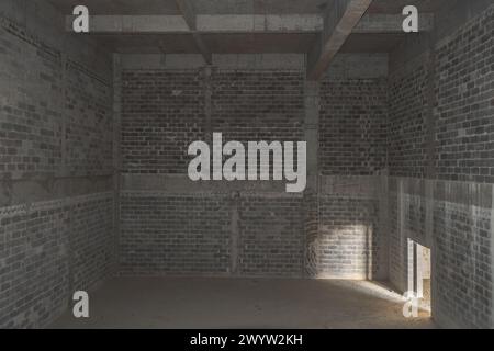 Un intérieur de cinéma brut inachevé Banque D'Images