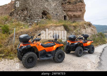 Kos, Grèce - 11 mai 2023 : Quad, moyen de transport populaire pour explorer l'île de Kos. Grèce Banque D'Images