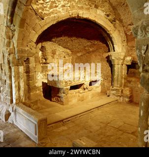 Monasterio de Suso (construit entre VI et XI siècle). San Millán de la Cogolla. La Rioja. Espagne. Banque D'Images