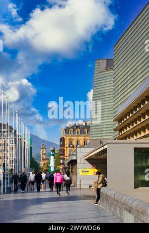 Palais Kursaal, Centro Kursaal Elkargunea, Donostia, Saint-Sébastien, pays Basque, Espagne, Europe. Banque D'Images