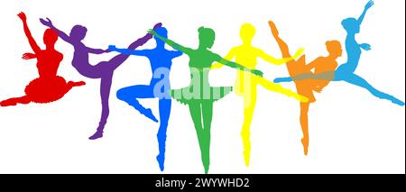 Ballet Dancer Silhouette Dancers pose silhouettes Illustration de Vecteur