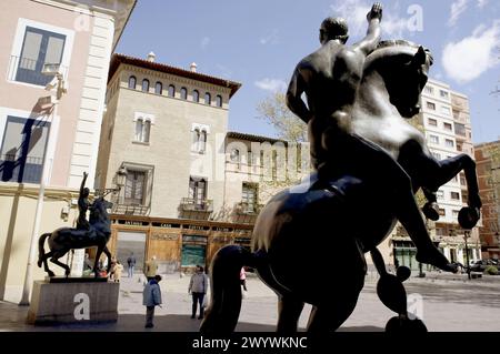 Musée Pablo Gargallo sur la Plaza de San Felipe, Saragosse. Aragón, Espagne. Banque D'Images