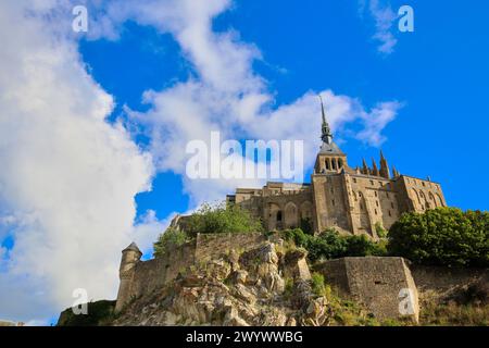 Mont Saint Michel, Mont Saint Michel, département de la Manche, région basse-Normandie, Normandie, France. Banque D'Images