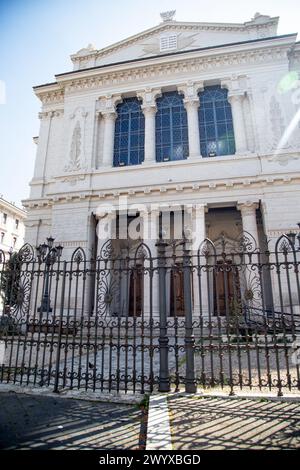 Extérieur de la Grande Synagogue de Rome, Tempio Maggiore Banque D'Images