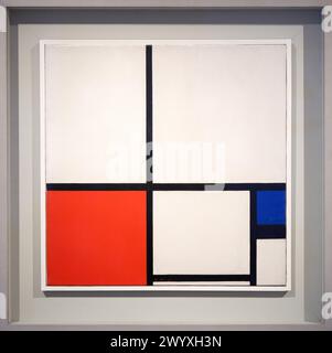 «Composition en couleurs/composition no. I with Red and Blue', 1931, Piet Mondrian (1872-1944). Banque D'Images