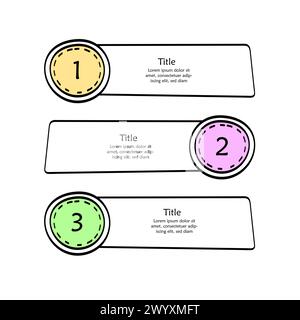 Formes abstraites de forme libre dessinées à la main pour le fond de texte Illustration de Vecteur