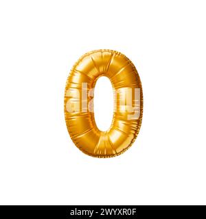 Ballon d'or numéro 0. illustration de rendu 3d. Banque D'Images