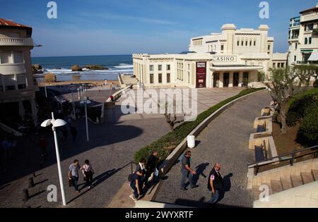 Casino, Biarritz, Aquitaine, Pays Basque, Pyrénées Atlantiques, 64, France. Banque D'Images