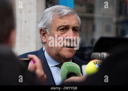 Congrès ANIA et Bureau du Parlement européen en Italie. Dans la photo Antonio Tajani. UTILISATION ÉDITORIALE UNIQUEMENT ! NON DESTINÉ À UN USAGE COMMERCIAL ! Banque D'Images