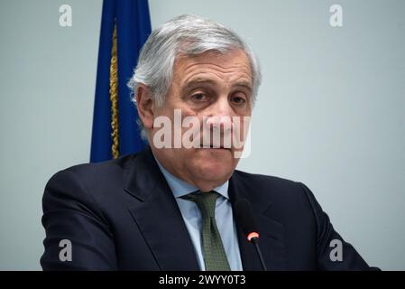 Congrès ANIA et Bureau du Parlement européen en Italie. Dans la photo Antonio Tajani. UTILISATION ÉDITORIALE UNIQUEMENT ! NON DESTINÉ À UN USAGE COMMERCIAL ! Banque D'Images