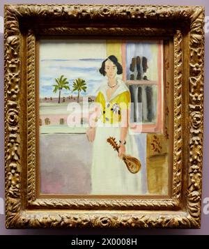 Femme à la mandoline, Henri Matisse (1869-1954) , Musée de L'Orangerie, Tuileries, Paris, France. Banque D'Images