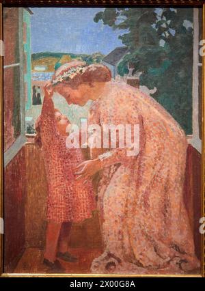 La Couronne des Marguerites, 1905-1906, Maurice Denis (1870-1943), Musée Thyssen Bornemisza, Madrid, Espagne, Europe. Banque D'Images