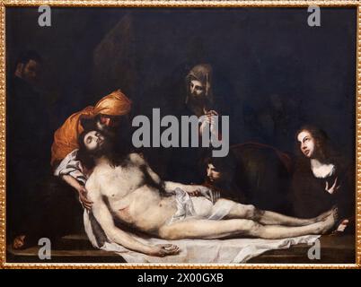 José de Ribera, (Játiva, Valence, 1591 - Nápoles, 1652), sépulture du Christ, c. 1645, Musée des Beaux-Arts, Museo Bellas Artes, Oviedo, Asturies, Espagne. Banque D'Images